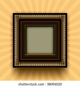 frame on a retro background