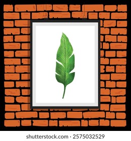 Frame on shelf mock up canvas