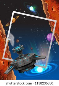 A Frame on Space Scene illustration