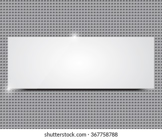 Frame on steel background
