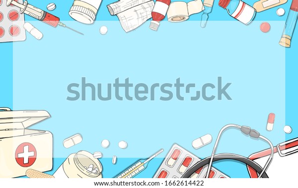 Frame On Theme Health Space Your Stock Vector (Royalty Free) 1662614422