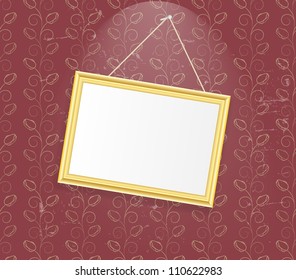 Frame on vintage retro background vector illustration