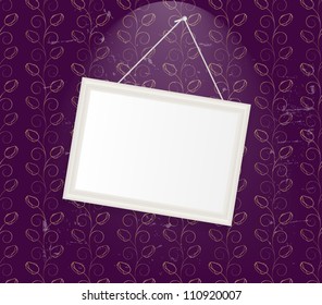 Frame on vintage retro background vector illustration