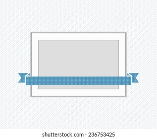 Frame on the wall, flat vector illustration
