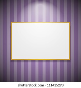 Frame on the wall with light