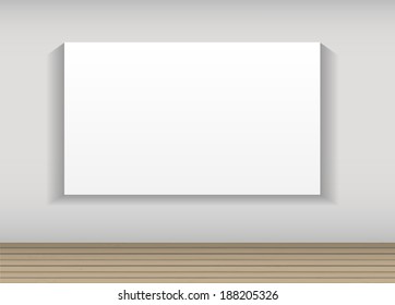 Frame on Wall for Your Text and Images, Vector Illustration