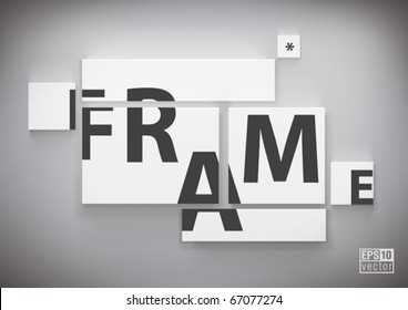 frame on wall for your text and images, eps10 vector