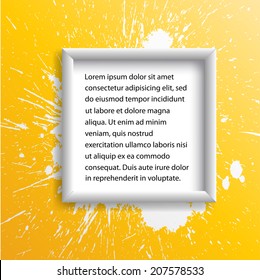 frame on the wall.Vector illustration 