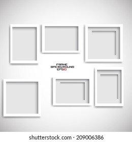 frame on the wall.Vector illustration 