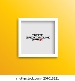 frame on the wall.Vector illustration 