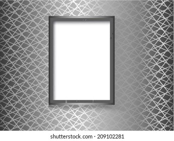 frame on the wall.Vector illustration