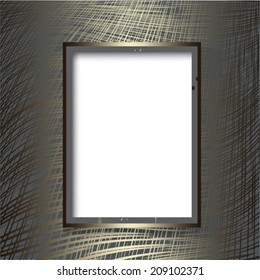 frame on the wall.Vector illustration