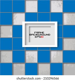 frame on the wall.Vector illustration 