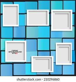 frame on the wall.Vector illustration 