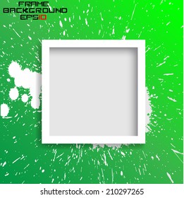 frame on the wall.Vector illustration 