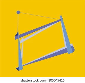 Frame on the yellow wall