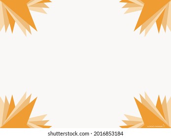 frame orange slide vector abstract