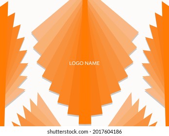 frame orange slide vector abstract