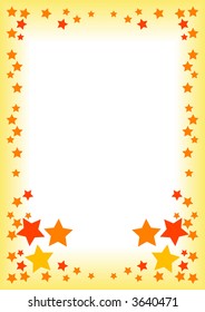 Frame Orange Yellow Stars Stock Vector (Royalty Free) 3640471 ...