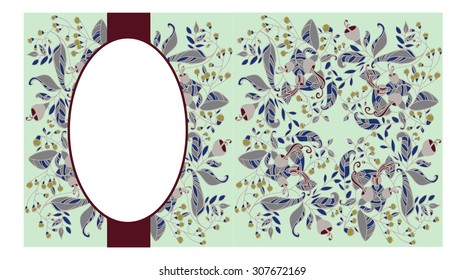 Frame with an ornament