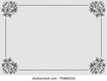 frame ornament, background ornament, classic and simple ornament. certificate frame.