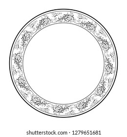 frame ornament circles for the border photo or text