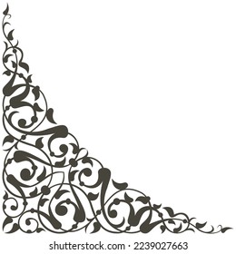 frame ornament design pattern, used to decorate the edges of the frame. suitable for photo frames, calligraphy, paintings, etc. vector illustration.