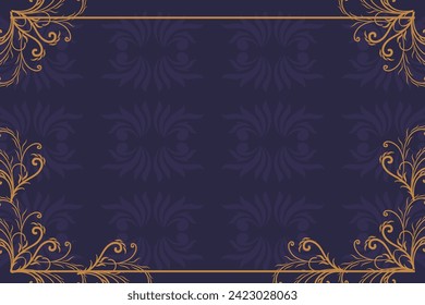 Frame with ornament gold and texture background