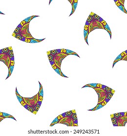 Frame of  ornament made in vector. Perfect cards, or for any other kind of design, birthday and other holiday.  hand drawn map with fox. 