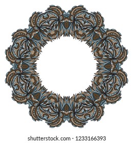 Frame ornament with mandala . Vector illustration. For wedding, bridal, Valentine's day, greeting card invitation