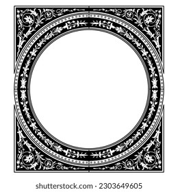 frame ornament in modern vintage style