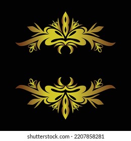 frame ornament for name and text with elegant color