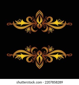 frame ornament for name and text with elegant color