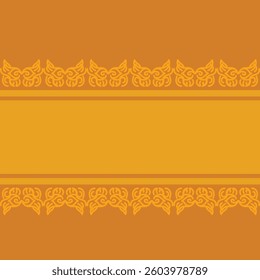 frame ornament pattern seamless classic illustration orange color for invitation