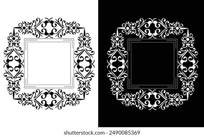 frame ornament, vector shape Design, Islamic frame,