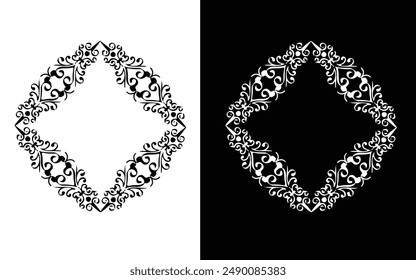 frame ornament, vector shape Design, Islamic frame,