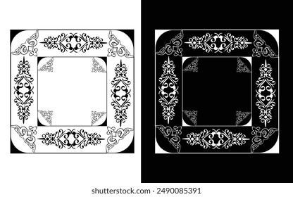 frame ornament, vector shape Design, Islamic frame,