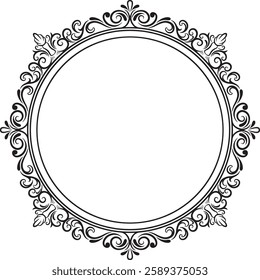 Frame ornament vintage wedding floral border vector