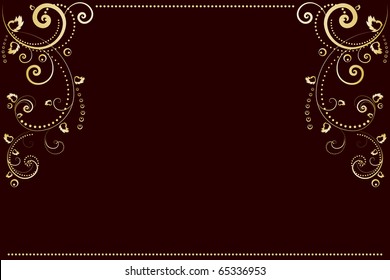 frame with ornate decor with retro style. Vector illustration