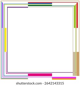 Frame outline icon. Minimal vector border. Color corner shape. Abstract square symbol.