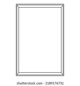 Frame Outline Vector Illustrationisolated On White Stock Vector ...