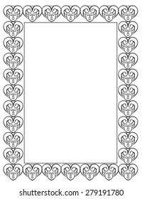 Frame with outline woman face