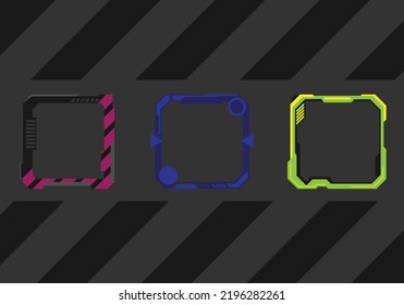 Frame overlay design gamers three variations