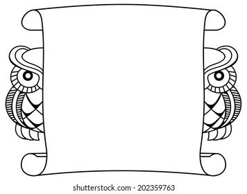 Frame with owls