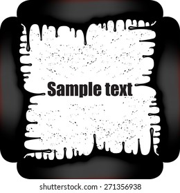 Frame with paint drips vector illustration