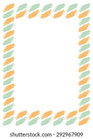 Frame with paint-brush strokes