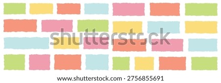 Frame paper jagged and vector rectangle box with edge shape background. Grunge border banner and frame square black with vintage label paper. Brush frame sticker and rip vector collage.