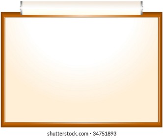 Frame with paper and light