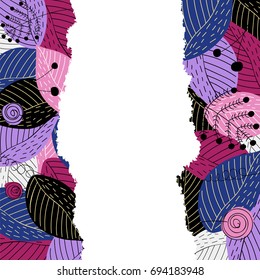 frame of paper on a background of leaves