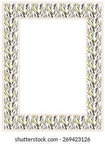 Frame with parrots